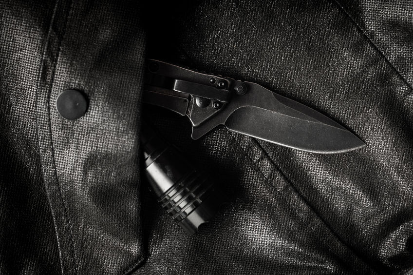 tactical jacket and stainless steel pocket knife