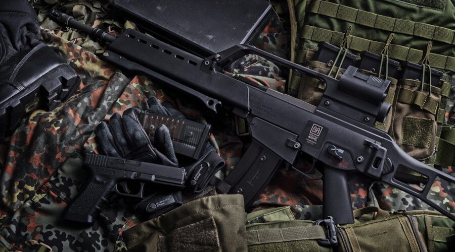 airsoft replica gun and tactical gear