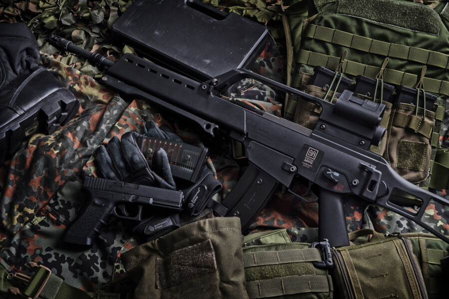 airsoft replica gun and tactical gear