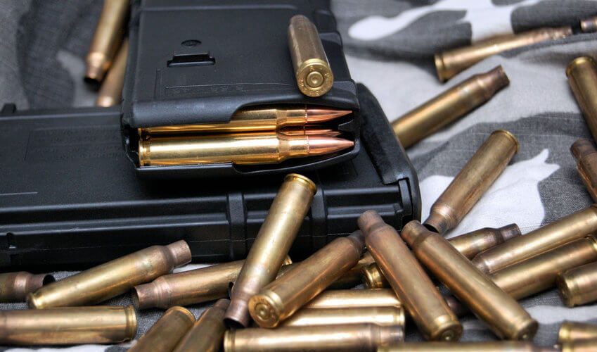 gun magazines with ammunition