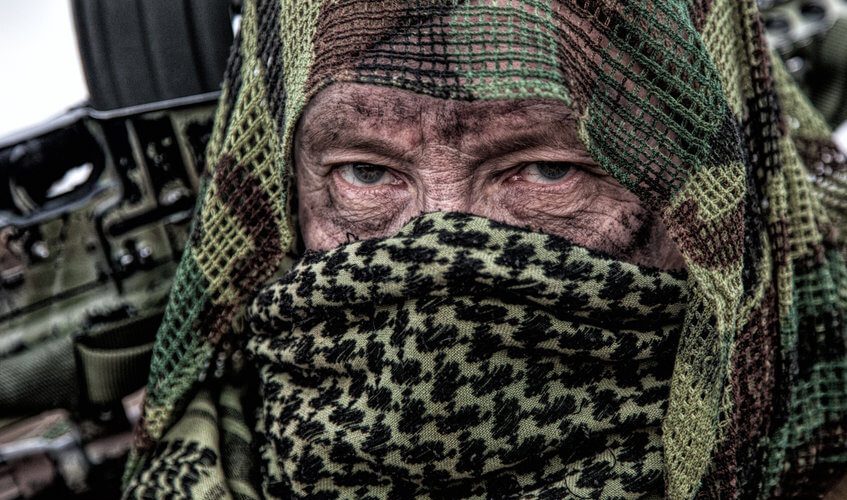 man wearing a shemagh