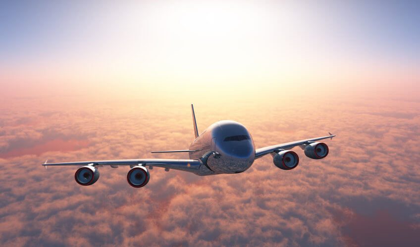 plane flying in the sky