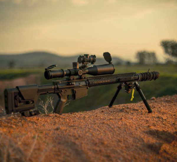 rifle with red dot sight